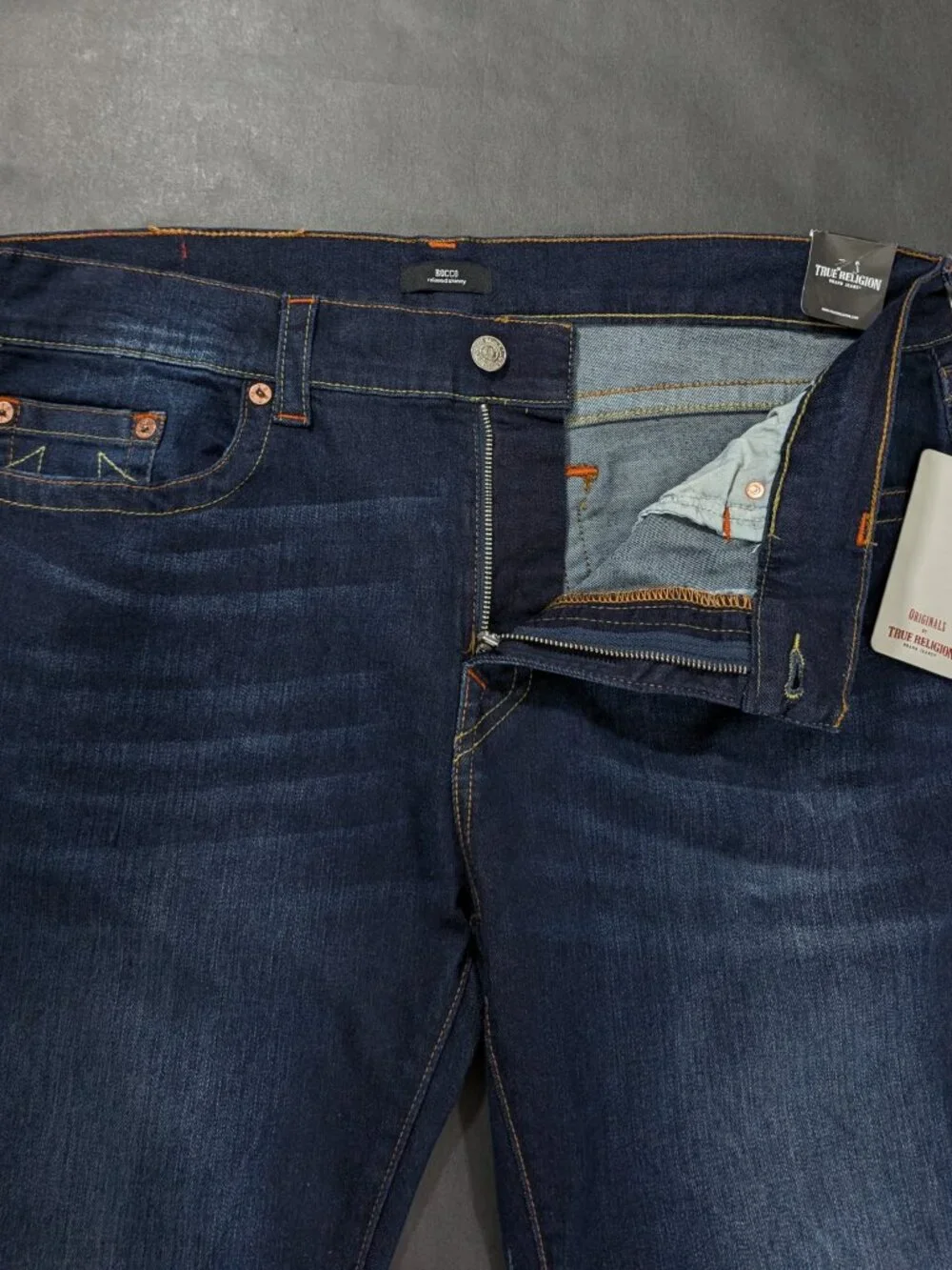 Originals By True Religion Men's Rocco Relaxed Skinny Jeans Size 40x32 Rare